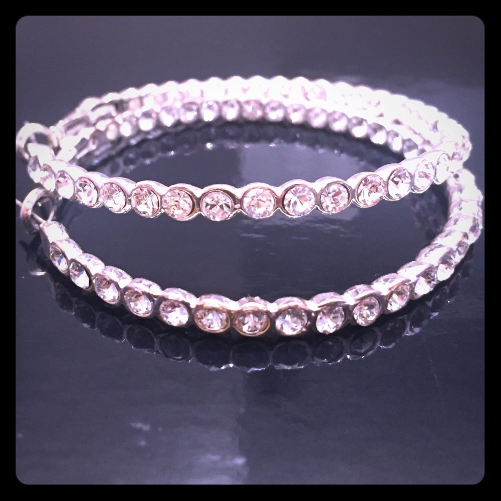 💙Genuine Swarovski Crystal Hoop Earrings